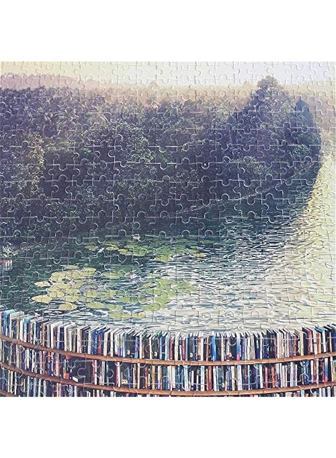 لعبة تركيب صورة رف الكتب الخشبية للتحدي والمرح - 1000 قطعة - Image 5