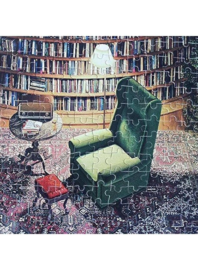 لعبة تركيب صورة رف الكتب الخشبية للتحدي والمرح - 1000 قطعة - Image 3