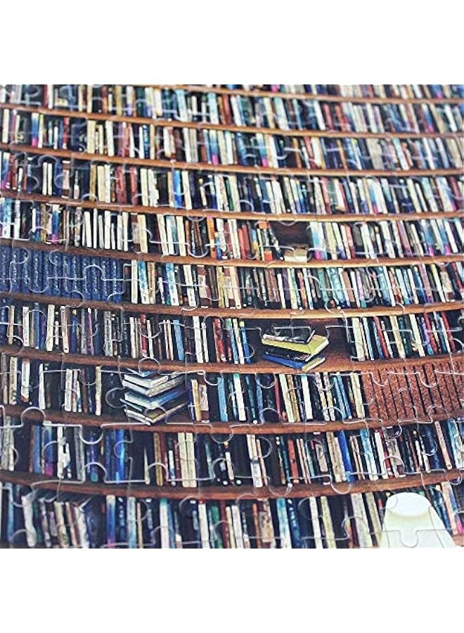 لعبة تركيب صورة رف الكتب الخشبية للتحدي والمرح - 1000 قطعة - Image 4
