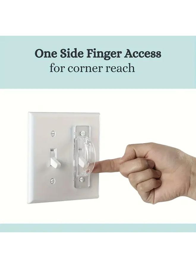2 Pcs Transparent Light Switch Protective Cover with Screws Toggle Switch Blocker - Image 2