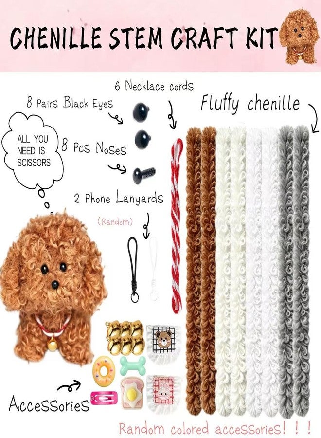 Pipe Cleaner Handmade Kit, 20mm Extra Thick Imitation Rabbit Fur, DIY Craft Set with Eyes, Nose, Glue, and Video Tutorial - Image 2