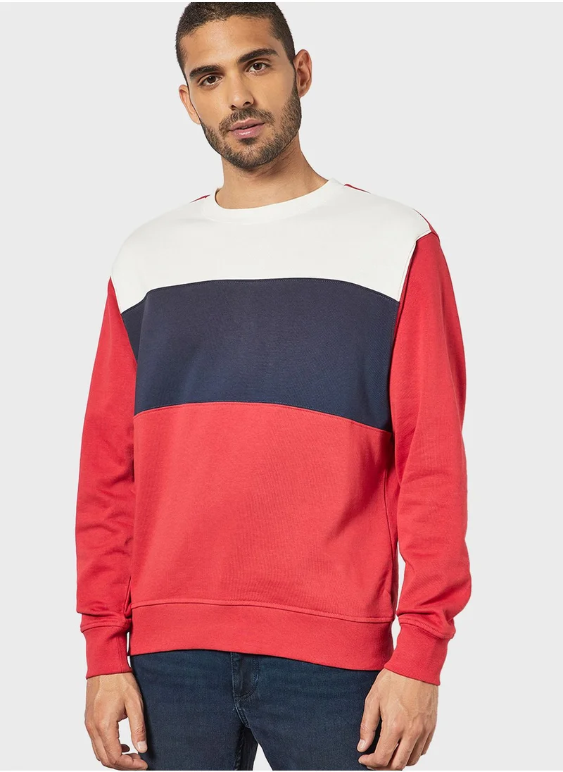 Mango Man Color Block Sweatshirt