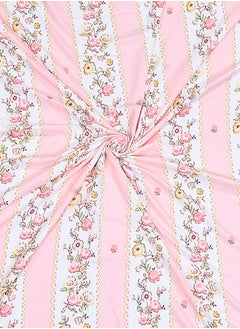Status Contract Spring Summer Collection-Cotton Rich Double Bedsheet with 2 Pillow Covers for Bed Room, Home, Hotel-120 GSM, Pink Lines, 210 X 215 Cm  - Image 5