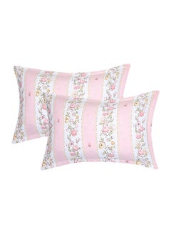 Status Contract Spring Summer Collection-Cotton Rich Double Bedsheet with 2 Pillow Covers for Bed Room, Home, Hotel-120 GSM, Pink Lines, 210 X 215 Cm  - Image 3