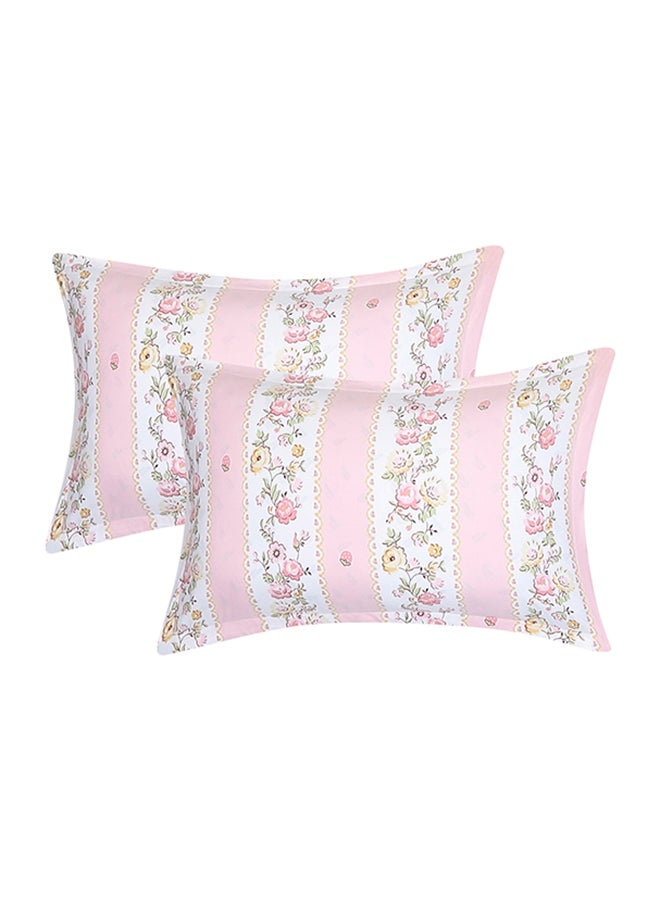 Status Contract Spring Summer Collection-Cotton Rich Double Bedsheet with 2 Pillow Covers for Bed Room, Home, Hotel-120 GSM, Pink Lines, 210 X 215 Cm  - Image 3