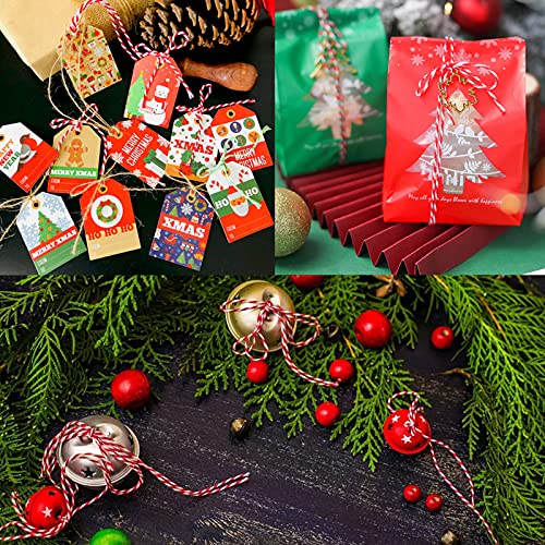 Benvo Pack of 2 Green White Cotton Twine and Red White Packing String Christmas Xmas Twine Rope Ribbon Cord for Baking, Butchers, DIY Crafts Wrapping Ornaments Hanging 656 ft Long - Image 4