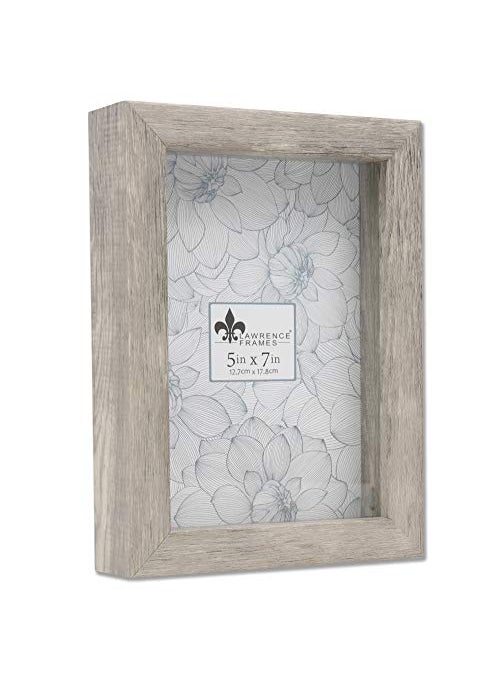 Lawrence Frames Lawrence Frames Shadow Box Frame 5x7 Natural Gray 