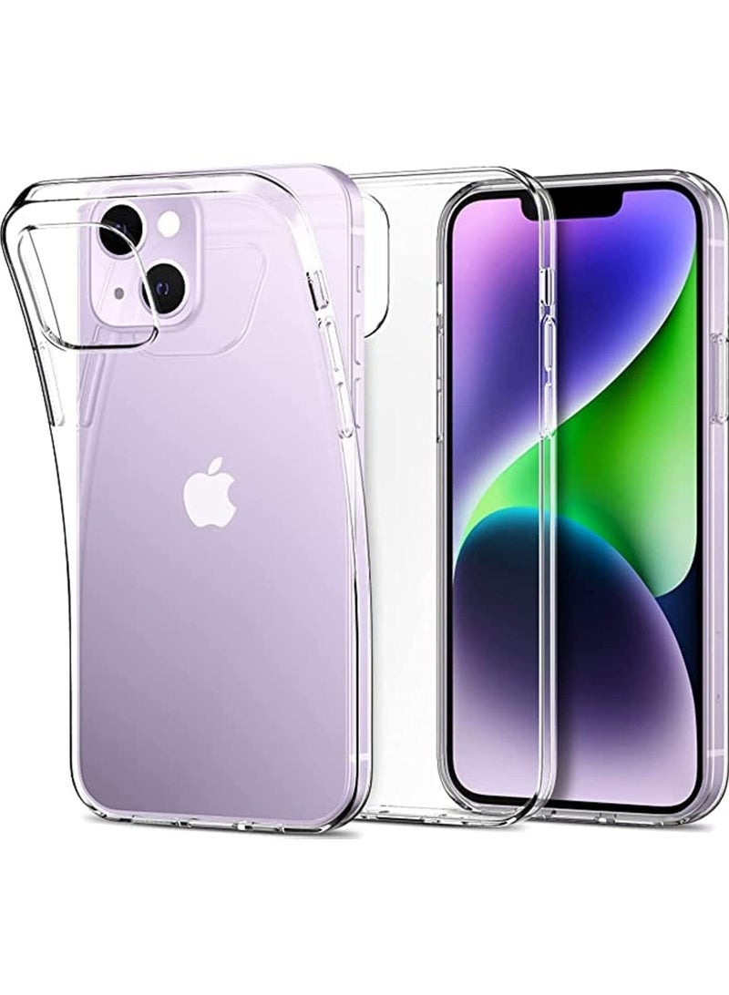 ELTRAZONE iPhone 14 Series Transparent Case Cover Ultra Slim Crystal Clear Transparent Soft PTU Material Corner Bumpers Shock Proof Anti Scratches (IPhone 14) - Image 1