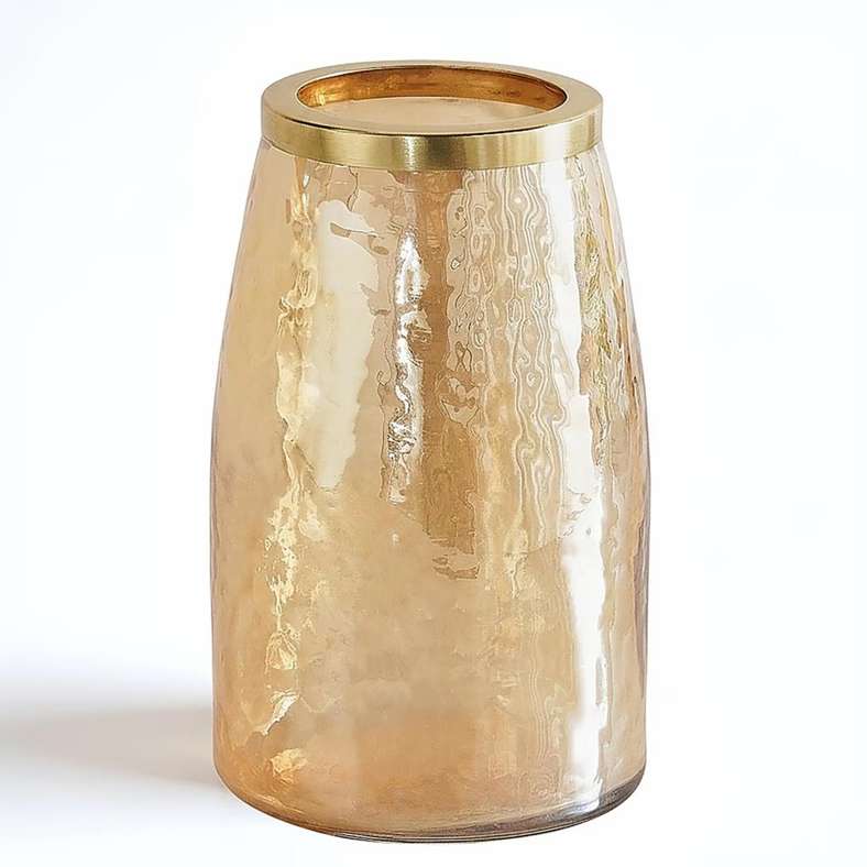 Pan Home Enigma Glass Tumbler Gold - Image 1