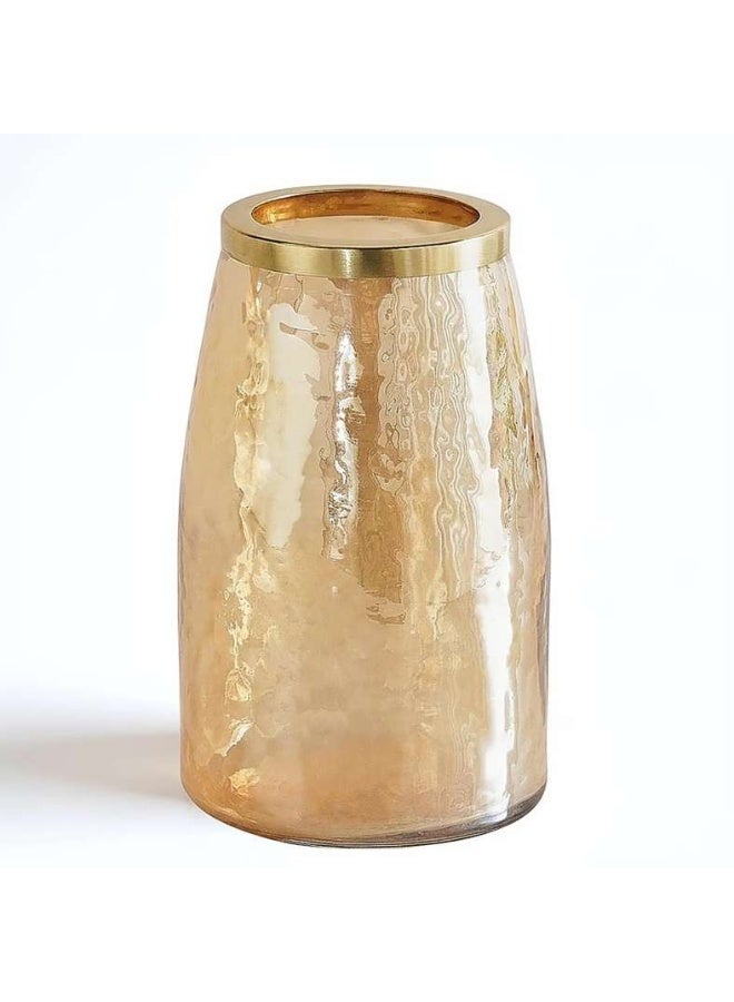 Pan Home Enigma Glass Tumbler 7.5x7.5x12cm-Gold - 211BHA9900096 - Image 1