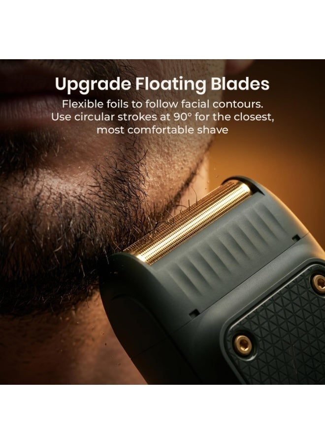 VGR Professional Men's Shaver (Model V-353), Extra Large Chip, 600mAh Battery, USB Charging - Green - Image 3