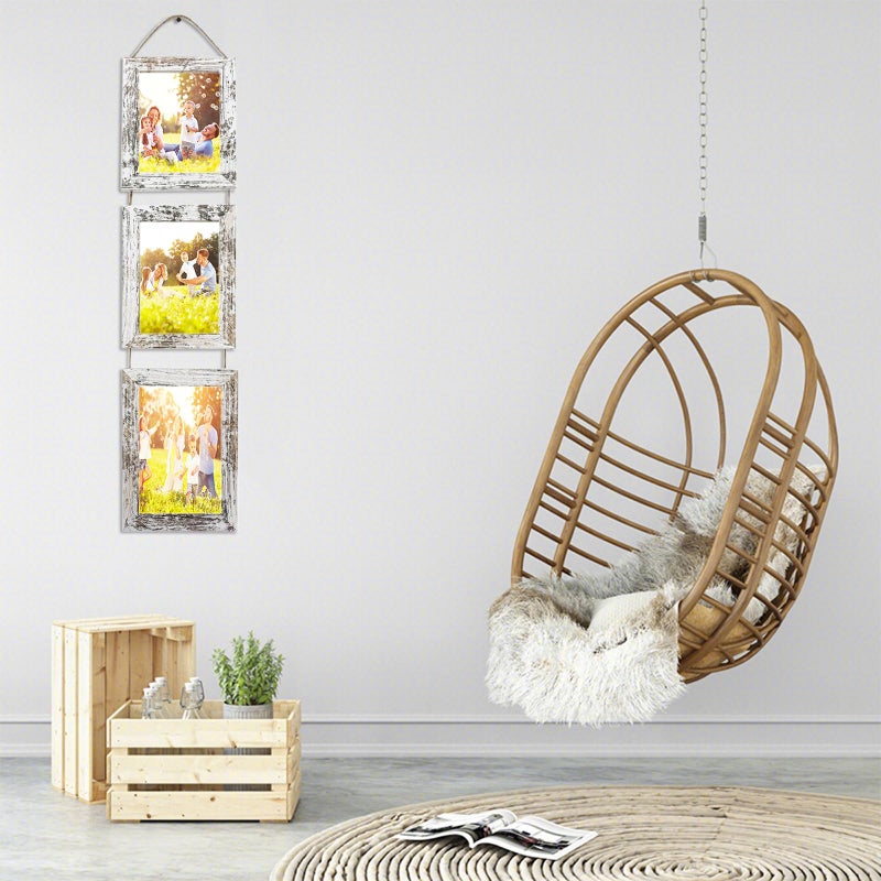 VMUZEDER 5x7 Wall Hanging Picture Frames Collage with 3 Opening White Frames - Image 4