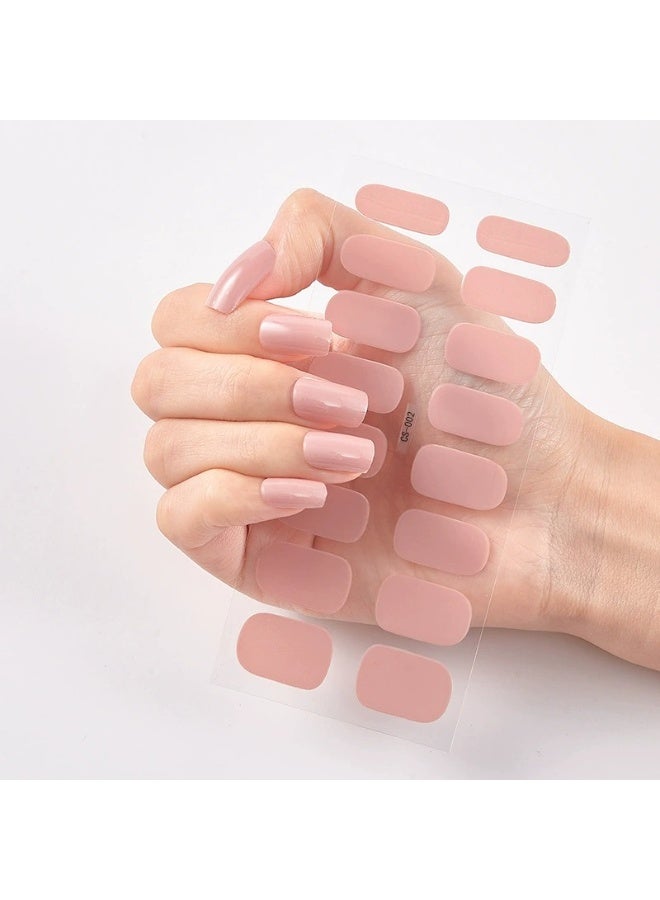 New No-UV Light Gel Nail Stickers / Strips - Easy Press-On Nail Art, Salon Look at Home, Reusable & Waterproof,UV/LED Nails Art Design Decoration Accessories