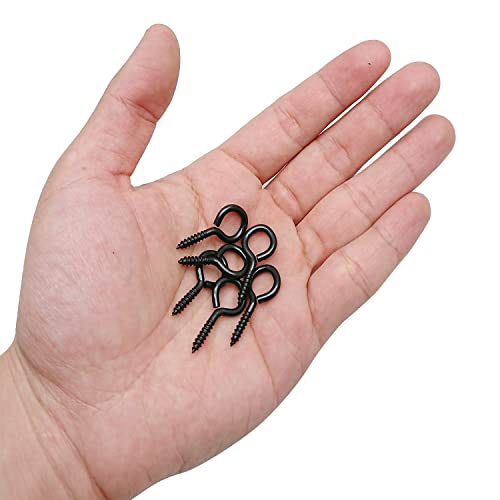 Axe Sickle Black 1 Inch Metal Screw Eye Pins Hooks Mini for DIY Jewelry Making, Arts & Crafts Project, 100 Pcs - Image 4