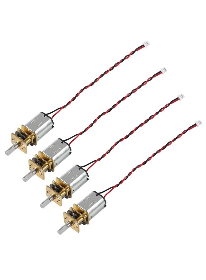 4Pcs Mini Electric Motor 3-6 V Micro Gear Motor for Robot Car Brushed Dc Motor for Rc Toys Slow Speed Full Metal Gearbox Micro Motor for Diy Electronics Projects - Image 2