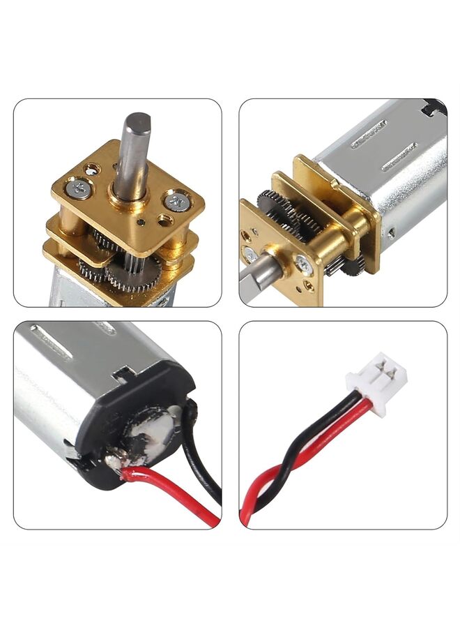 4Pcs Mini Electric Motor 3-6 V Micro Gear Motor for Robot Car Brushed Dc Motor for Rc Toys Slow Speed Full Metal Gearbox Micro Motor for Diy Electronics Projects - Image 5