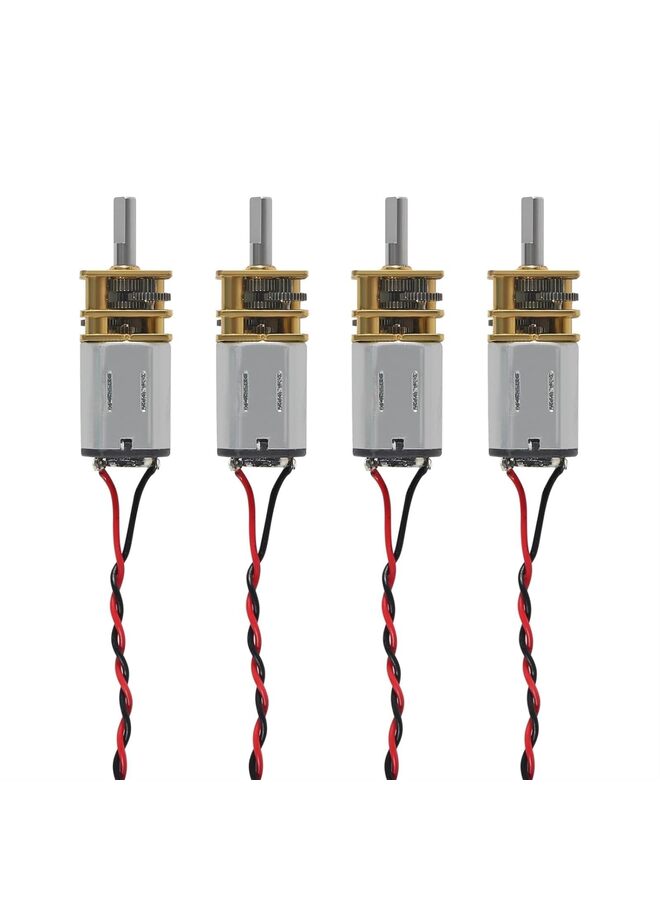 4Pcs Mini Electric Motor 3-6 V Micro Gear Motor for Robot Car Brushed Dc Motor for Rc Toys Slow Speed Full Metal Gearbox Micro Motor for Diy Electronics Projects - Image 1