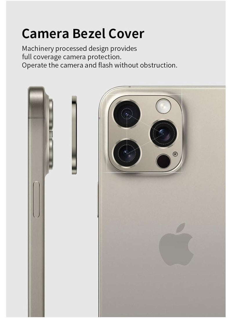 Raxoom Camera Lens Protector for iPhone 15 Pro/15 Pro Max, [2 Pack] [Anti-Fall] [Not fall off] 360Â°Protection Camera Lens Protector Ring Cover -Gold - Image 2