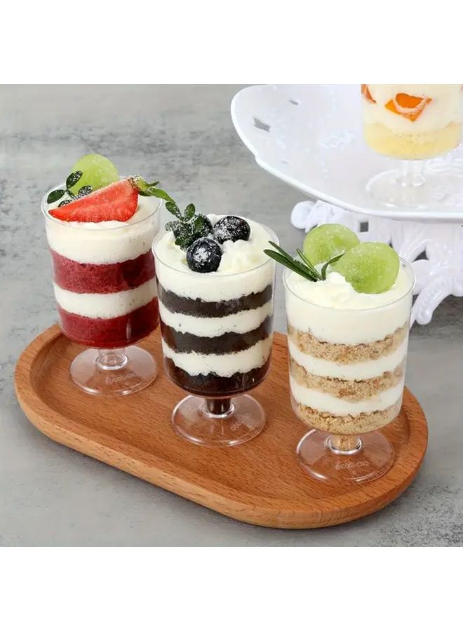 50pcs Mini Dessert Cups With Spoons 3.5oz Plastic Reusable Shot Glasses for Party - Image 2