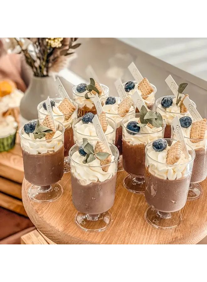50pcs Mini Dessert Cups With Spoons 3.5oz Plastic Reusable Shot Glasses for Party - Image 4