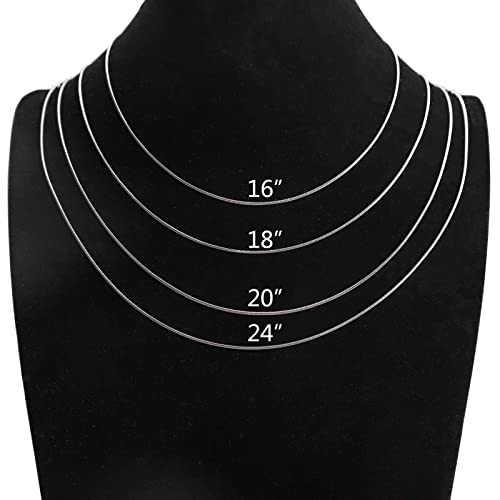 Lezam 12 Pcs 24" 1.2mm Necklace Chains Bulk Stainless Steel Snake Chain Necklace for DIY Jewelry Making Accessories - Image 4