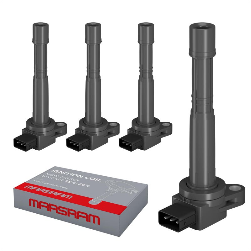 Marsram Ignition Coil Pack UF311 Compatible with Honda & Acura, 2002-2009 CRV 2.4L, 2003-2007 Accord 2.4L, 2003-2011 Element 2.4L, 2002-2006 RSX 2.0L, 2002-2008 Civic 2.0L, 2004-2005 S2000 2.2L 4PCS - Image 1