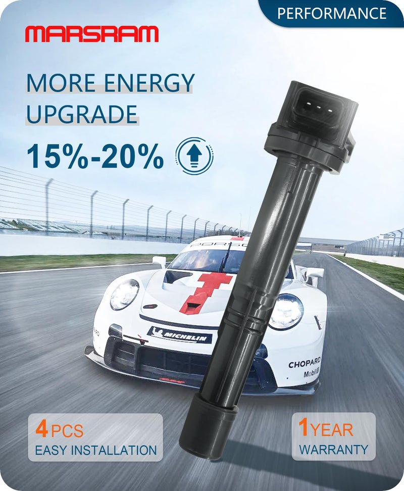 Marsram Ignition Coil Pack UF311 Compatible with Honda & Acura, 2002-2009 CRV 2.4L, 2003-2007 Accord 2.4L, 2003-2011 Element 2.4L, 2002-2006 RSX 2.0L, 2002-2008 Civic 2.0L, 2004-2005 S2000 2.2L 4PCS - Image 5