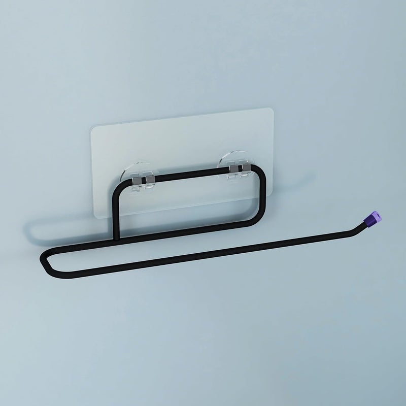Planet Self Adhesive GI Steel No Drill Toilet Paper HolderTissue Paper Roll HolderHangerTowel Bar Stand for Bathroom Accessories Pack of 3 Black - Image 4