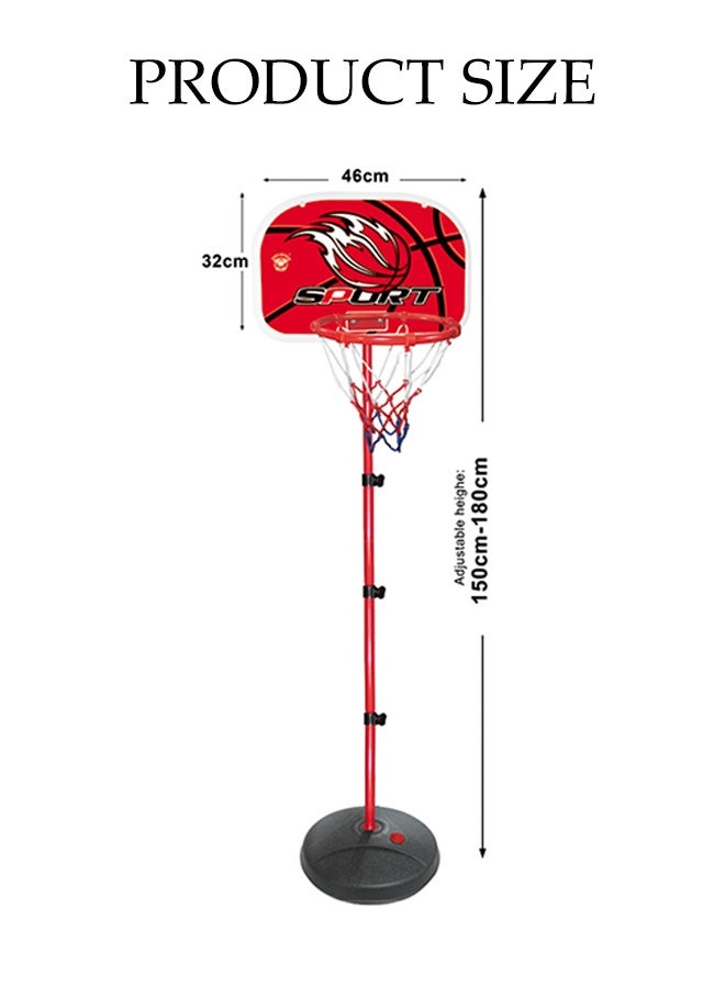 DUNISO Basketball Hoop for Kids，Kids Basketball Hoop with Adjustable Height，Durable and Stable，for Boys Girls Age 8-12 Indoor Outdoor Play, Birthday Gifts，150-180cm - Image 2