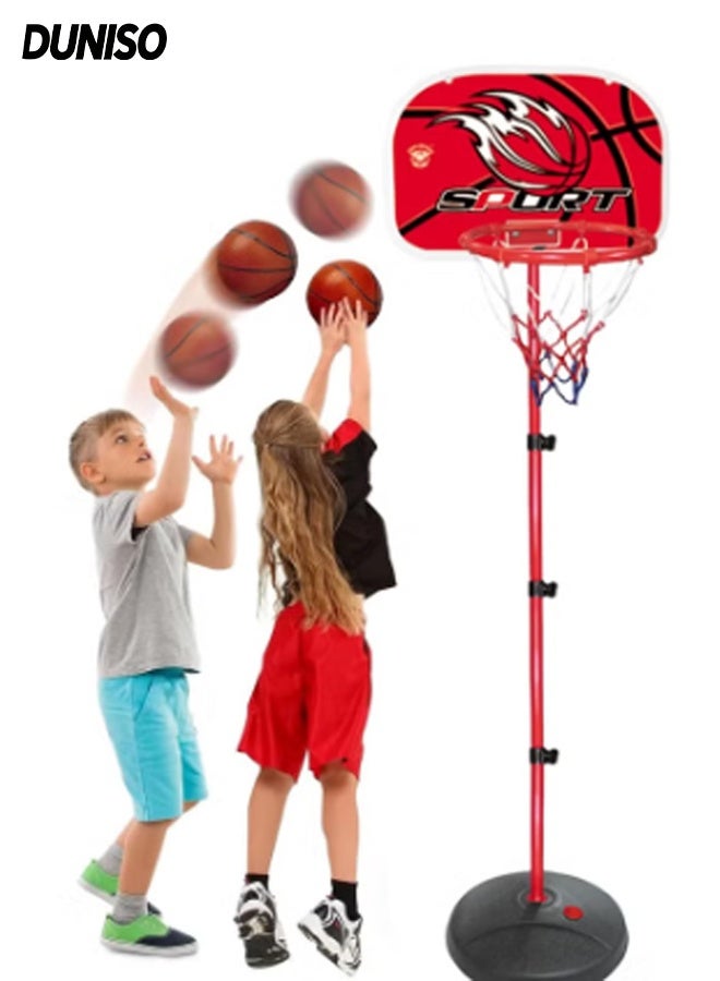DUNISO Basketball Hoop for Kids，Kids Basketball Hoop with Adjustable Height，Durable and Stable，for Boys Girls Age 8-12 Indoor Outdoor Play, Birthday Gifts，150-180cm - Image 1