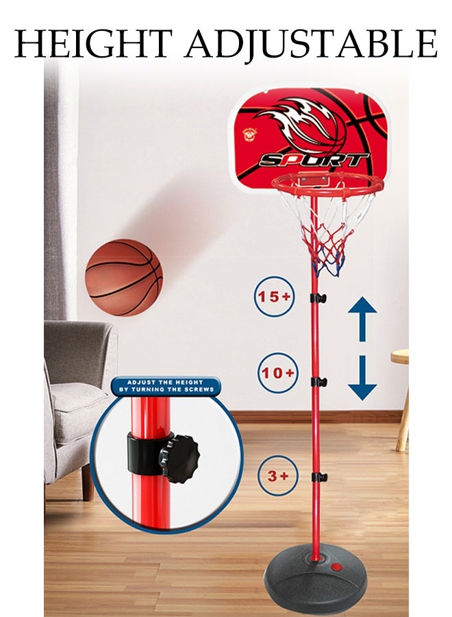 DUNISO Basketball Hoop for Kids，Kids Basketball Hoop with Adjustable Height，Durable and Stable，for Boys Girls Age 8-12 Indoor Outdoor Play, Birthday Gifts，150-180cm - Image 3