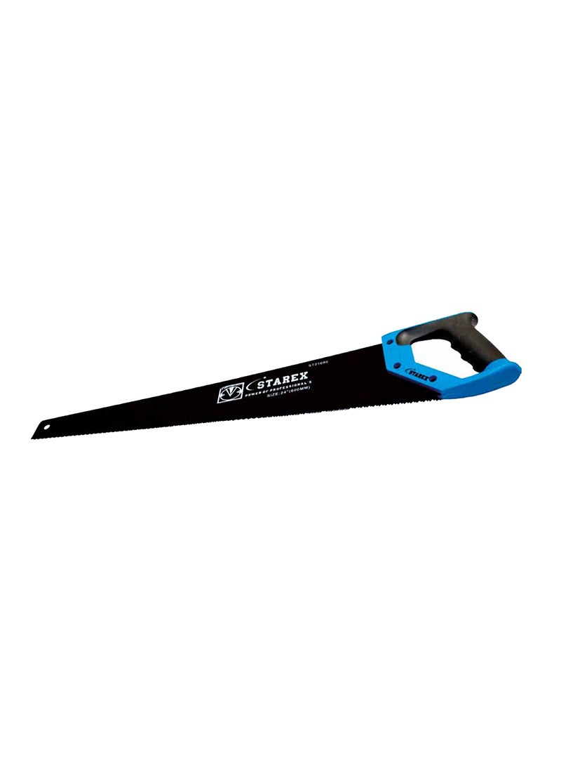 Starex Handsaw 20" Blue/Grey Plastic Handle Teflon Painted 2-side Grind