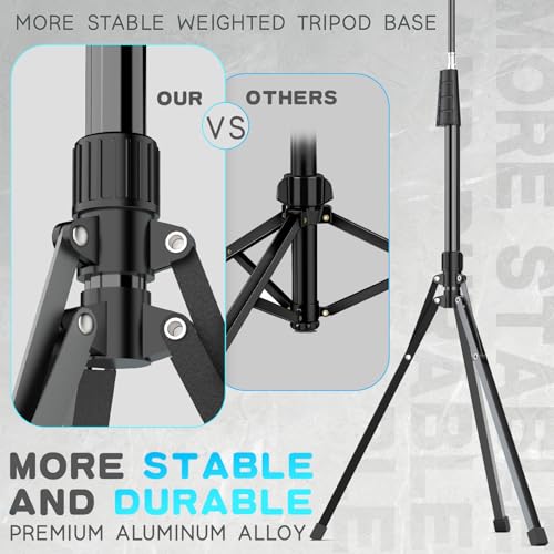 UBeesize 92 Cell Phone Tripod Stand with 165 Gooseneck and Remote Overhead Tripod with Adjustable 360Ball Head Phone Holder for iPhone17 Pro MaxProPlus 16151413 Android Cell Phone - Image 3