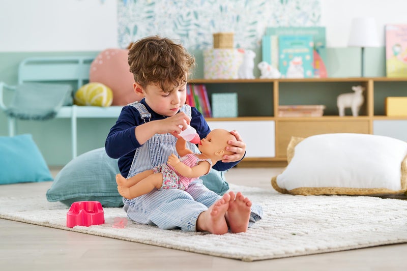 Corolle Drink and Wet Bath Baby Emma - 14â€ Girl Baby Doll with 3 Accessories - Bottle, Potty, and Pacifier - Really Drinks and Goes Potty, for Kids Ages 2 Years and up - Image 4