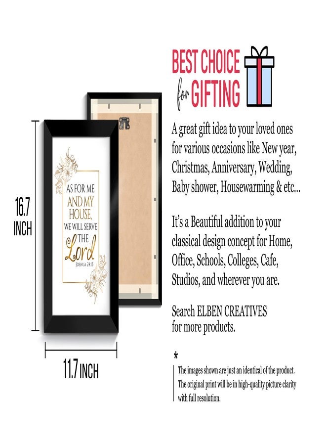 Elben Creatives Bible Verses Frame: As for me and my house, we will serve the Lord - Joshua 24:15 Christian Photo Frames/Christian Home Decor/Christian Gift - Image 3