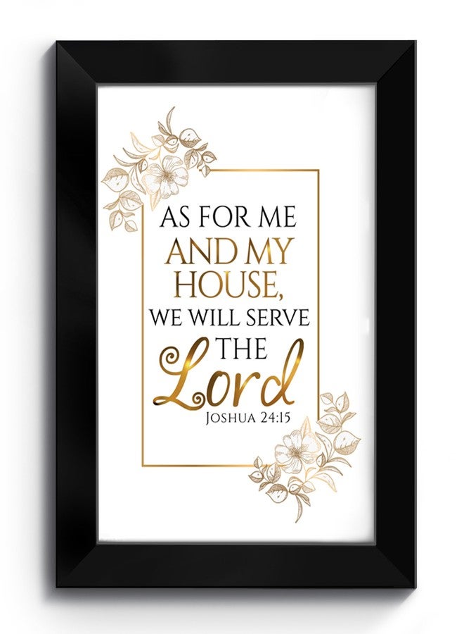 Elben Creatives Bible Verses Frame: As for me and my house, we will serve the Lord - Joshua 24:15 Christian Photo Frames/Christian Home Decor/Christian Gift - Image 1