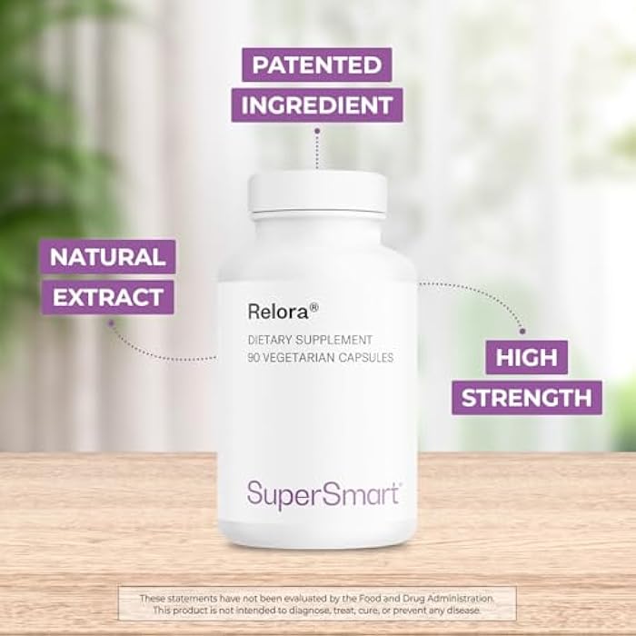 SuperSmart Relora 750mg per Day - Magnolia Officinalis & Phellodendron Amurense Extract Supplement | Non-GMO & Gluten Free - 90 Vegetarian Capsules - Image 4