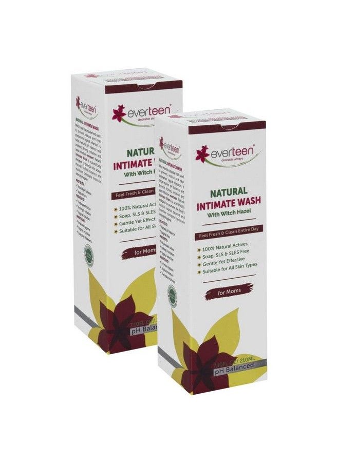 everteen Witch Hazel Natural Intimate Wash For Feminine Intimate Hygiene In Moms 2 Packs (210Ml Each)  - Image 1