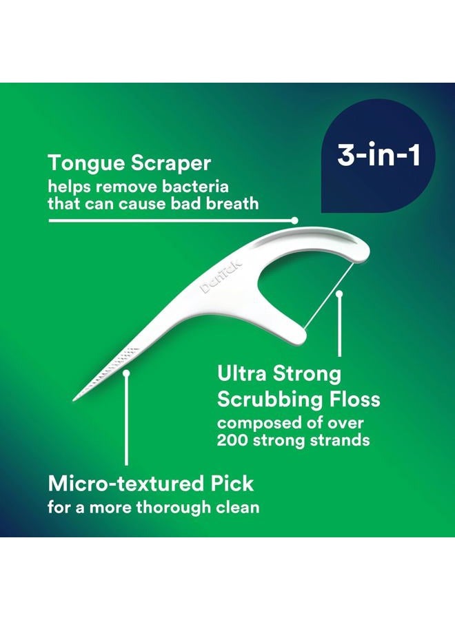 Dentek Triple Clean Advanced Clean Floss Picks, No Break & No Shred Floss, 90 Count, 6 Pack - Image 4