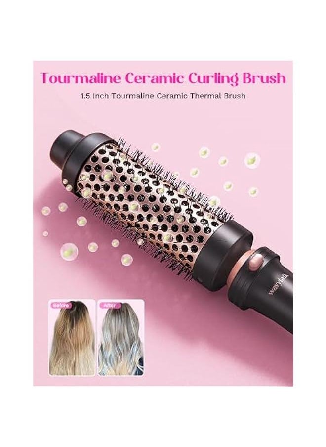 Arabest - Wavytalk 5 in 1 Curling Wand Set with 5 Interchangeable Barrels, Thermal Brush, Hair Crimper, and 3 Ceramic Curling Wands (0.5-1.25), Dual Voltage, Rose Pink - Image 1