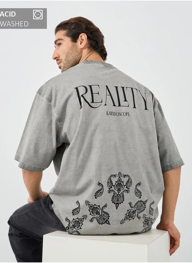 Styli Styli Slogan Print Oversized Round Neck T-Shirt