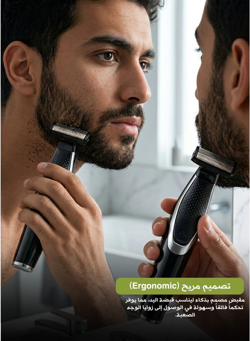 Davena 5-in-1 Multi-Use Trimmer and Shaver – Rechargeable Men's Shaver – Suitable for Face, Beard, Sideburns, and Mustache - Image 5