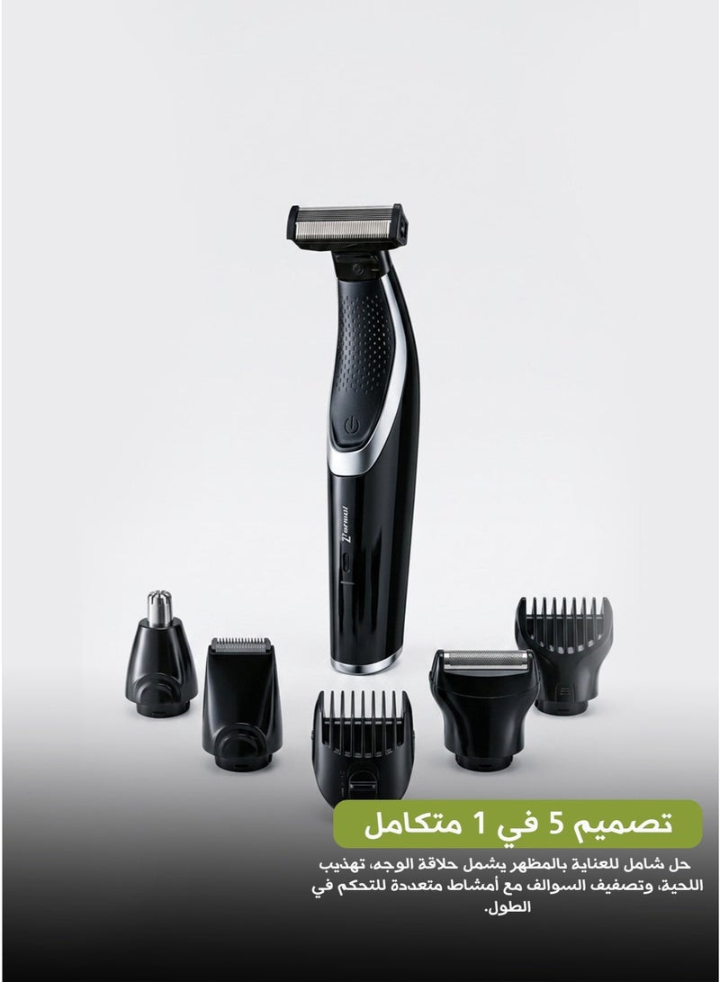 Davena 5-in-1 Multi-Use Trimmer and Shaver – Rechargeable Men's Shaver – Suitable for Face, Beard, Sideburns, and Mustache - Image 3