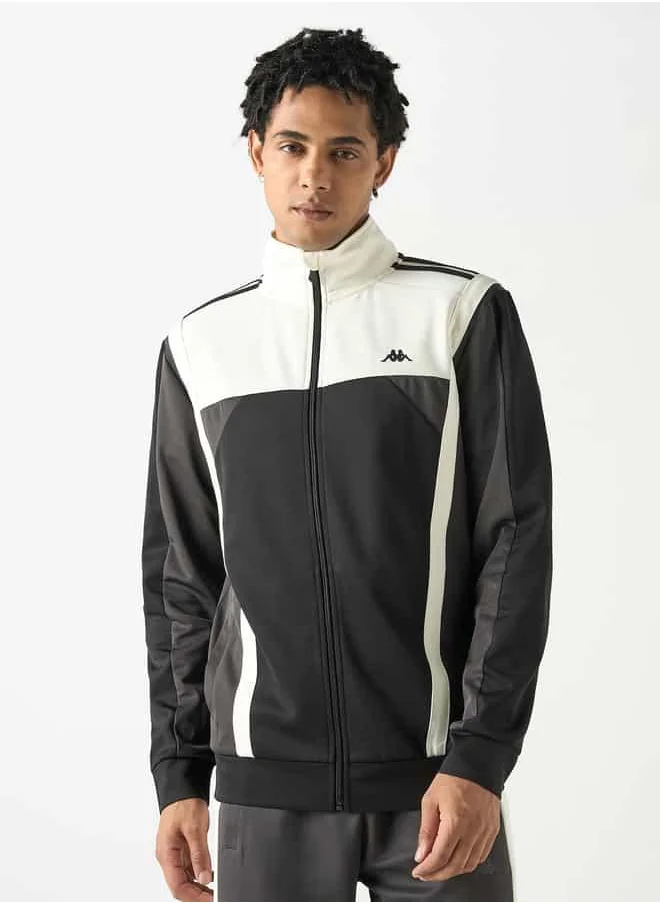 Kappa Kappa Colourblock Jacket with Zip Closure and Pockets