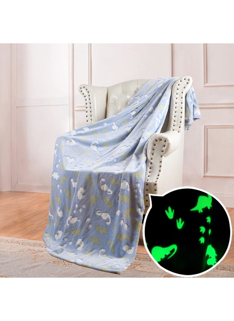 Double-Sided Flannel Glow Blanket Fluorescent Print Light blue dinosaur - pzsku/ZDF428DDBBCE63AABB852Z/45/_/1720109644/bfafebc6-4342-41e9-8799-43f5dd5f79d2