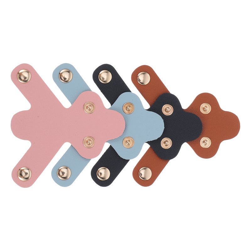4pcs Stethoscope Name : PU Leather ID with Buckle for and Doctors - Stethoscope Equipment Identification Sleeve - Image 1