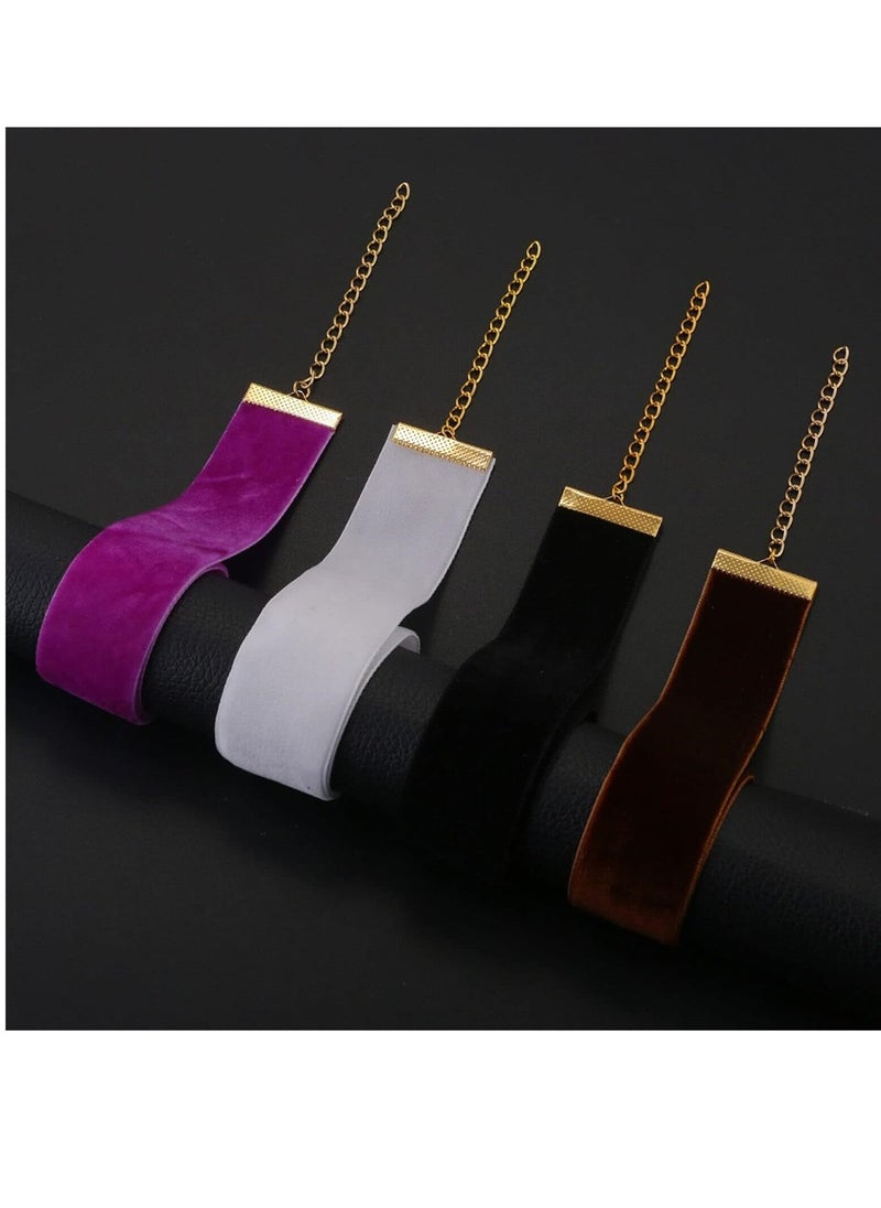 SYOSI - Velvet Choker, Women Wide Velvet Choker Necklace, Lot Collar  Accessories Adjustable Gothic Style, Elegant Daily Outfits, Fashion Show Outfits, Birthday Christmas Gift, 4 Pcs - Image 1