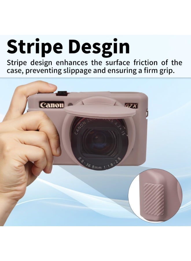 Winner G7X Mark II Case, Protective Case for Canon Powershot G7X Mark II Digital Camera, Removable Lens Cover Silicone Sleeve Soft Camera Cover Rubber Protective Body Skin- Grey - Image 4