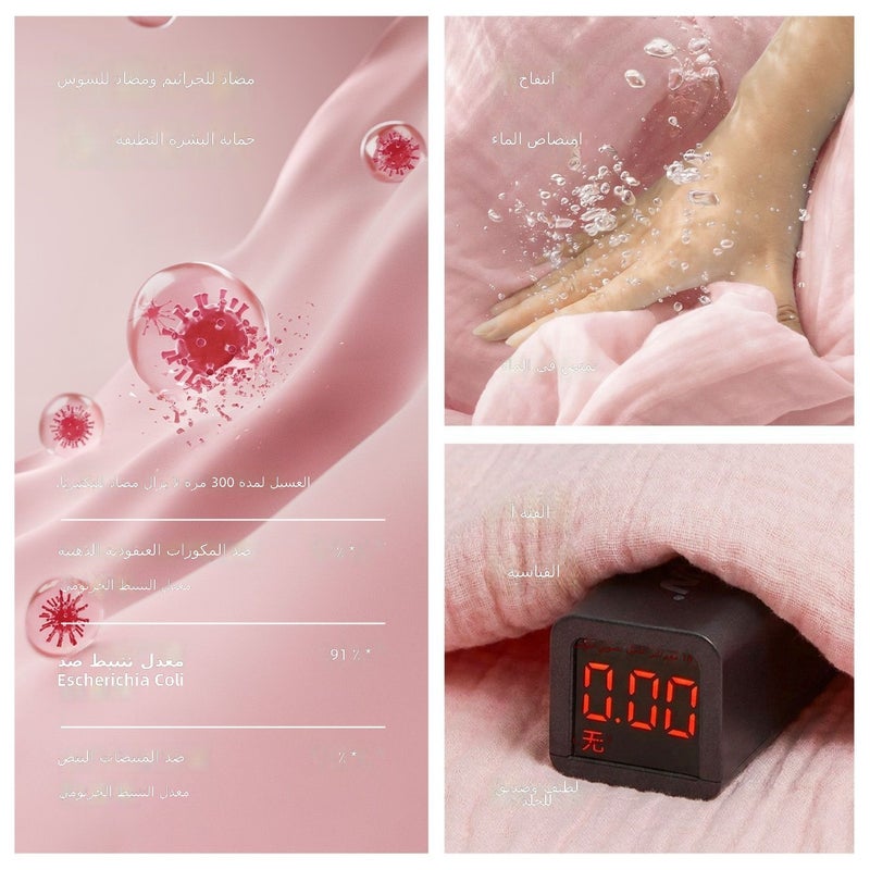 رداء حمام قطني أخضر صيفي من SANLI - ماص وسريع الجفاف للاطفال - Image 5