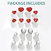 MHYGKTXRA 16pcs Nail Polish Toe Stretcher Toe Separators Silicone Nail Art Finger Separators Toe Stretcher Manicure Pedicure Tools for Toes Finger8pcs Water Drops 8pcs Red Heart Shapes - Image 3